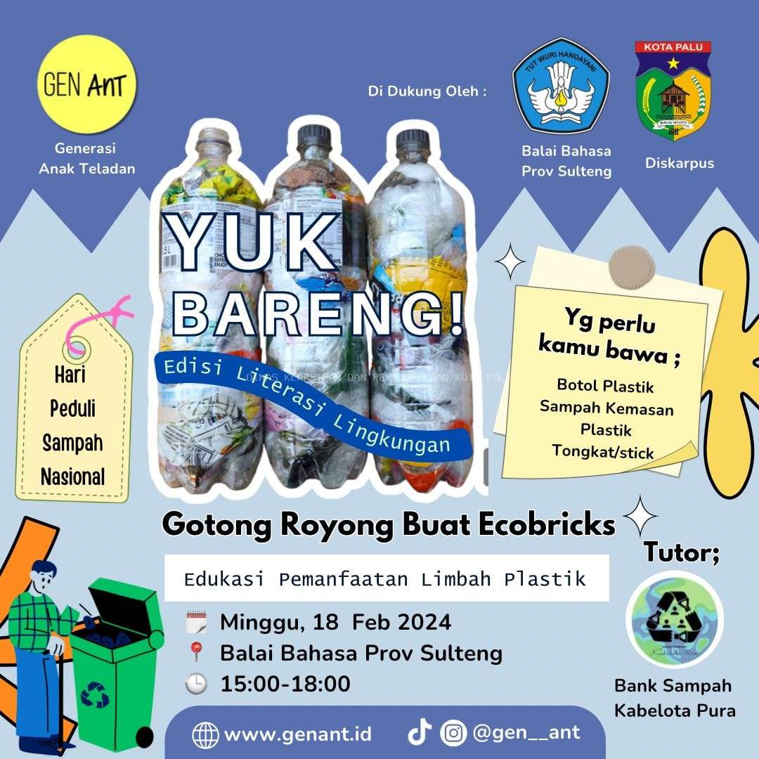 KOLABORASI KOMUNITAS GEN Ant, DISKARPUS DAN BALAI BAHASA